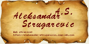 Aleksandar Strugarević vizit kartica